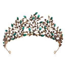 Vintage en elegante bruid bruiloft kroon verjaardag banket hoofddeksels Black Diamond Crown haarband