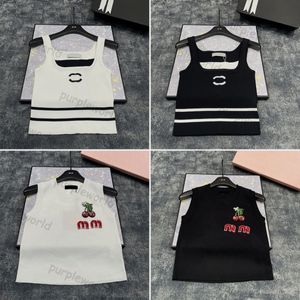 Femmes tricoté gilet concepteur licou lettre imprimer Sexy tricoté sans manches débardeurs mode tricoté hauts