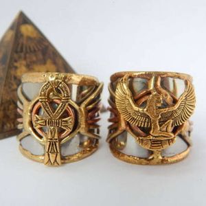 Vintage Anubis Sieraden Dames Heren Metalen Farao Ring Ankh Maat Oude Egyptische Amulet Cadeau Groothandel