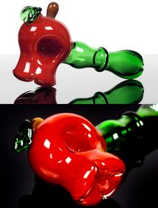 Vintage APPLE Glass Bong Water Hookah Smoking Pipe Original Glass Factory Made puede poner el logotipo del cliente por DHL UPS CNE