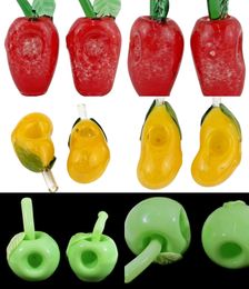 Vintage Apple Mango Chili Pepper Glass Pipe hookah Helado de plátano Original Glass Factory Made puede poner el logotipo del cliente por DHL UPS CNE