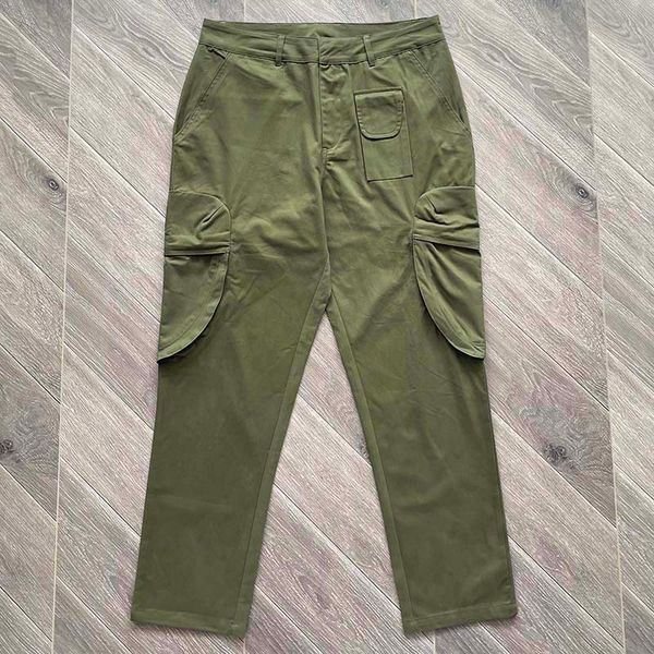 Vintage armée vert pantalon survêtement hommes femmes de haute qualité lâche Hip-Hop vêtements Cargo salopette pantalon