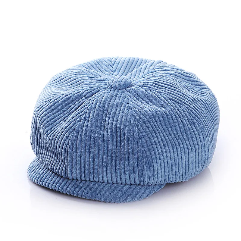 قبعة طفل خمر للأولاد corduroy Newsboy Cap Cap Kids Beret Hats Attrum Winter Baby Boy Hat Kids Exclues for 1-7 y