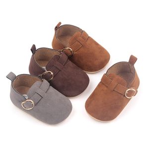 Chaussures de bébé Vintage pour garçon et fille, mocassins en daim antidérapants avec semelle en caoutchouc pour les premiers pas des tout-petits, pour nouveau-nés