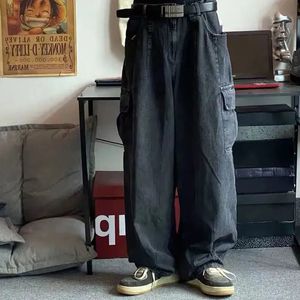 Jeans masculins à jambes larges baggy vintage bf souchy work cargo big poche pantalon daddy hétéro 240420