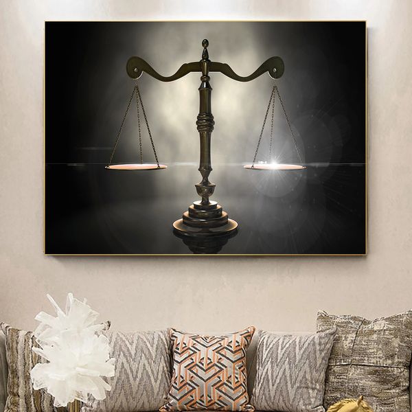 Équilibre vintage Adalet Justice and Law Concept Canvas peinture themis Affiches Impressions Wall Art pour le salon DÉCOR HOME ROOM Quadro