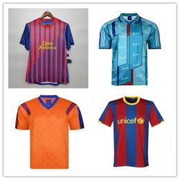 Vintage Barcelona Football Jersey Barcelona 96 97 07 08 09 10 11 XAVI RONALDINHO RIVALDO GUARDIOLA Iniesta Final Classic Maillot de foot 1899 1999 Football Jersey