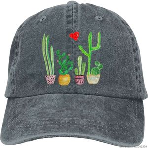 Casquette de Baseball Vintage Cactus Cactus Love Artical Denim, chapeaux de camionneur, casquette de papa