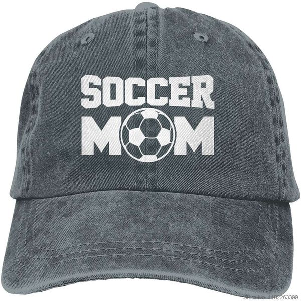 Gorra de béisbol vintage de fútbol mamá sombreros de mezclilla ajustable camionero sombreros papá gorra