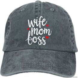 Casquette de Baseball Vintage pour femme, maman, patron, chapeaux en Denim, chapeaux de camionneur réglables, casquette de papa