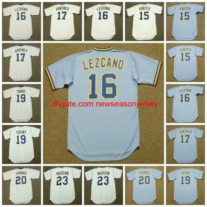 Vintage Baseball Jersey 15 Cecil Cooper 1982 Darrell Porter 1975 16 Sixto Lezcano 17 Jim Gantner 1977 19 Robin Yount 20 Gorman