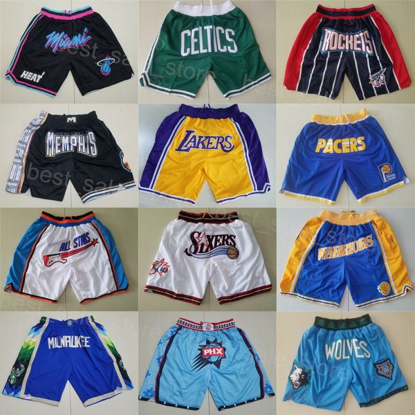 Pantalones de chándal de baloncesto vintage Use Just Don Pocket Shorts Zipper Fly Cordón HipPop Sport Pant Solid Zip Up Men Team Stitch Buddy Hield Chimezie Metu Tari Eason