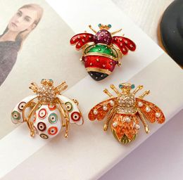 Vintage Bee broche barok insect drop glazuur emaille parel diamant accessoire unisex hoge kwaliteit snelle levering