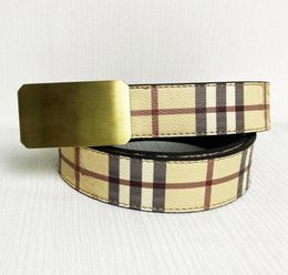 Cinture vintage marchio di lusso classico stampa scozzese alta qualità vera lega di pelle Cintura da uomo di alta moda per donna Designer74612076230