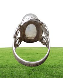 Vintage Big Healing Crystal Anneaux pour les femmes Boho Boho Antique Indian Moonstone Ring Jewelry Girls Ladies Cadeaux JZ03015185906268309