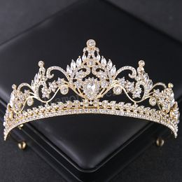 Diadème et couronnes noires Vintage, accessoires pour cheveux de mariage en cristal strass, couronne de princesse reine, bijoux de tête Design