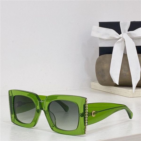 Lunettes de soleil de marque vintage pour femmes, nouvelles lunettes de soleil pour hommes, lunettes de soleil Side Pearl Design, protection UV400 squa241g