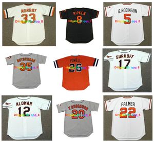 Throwback CAL RIPKEN Jr. Cooperstown Baltimores honkbalshirt FRANK BROOKS ROBINSON ANDY RUTSCHMAN SURHOFF BOOG POWELL EDDIE MURRAY EARL WEAVER McNALLY maat S-4XL