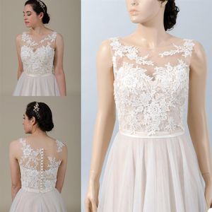 Vintage Bruidsjassen Jewel Mouwloze Bolero Wedding Top 2020 Nieuwe Kant Applicaties Custom Made Plus Size Bridal Accessories2426