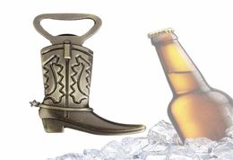 Vintage Bronze Alloy Cowboy Boot Shape Flesopener Persoonlijkheid Bar keukengereedschap Soda bier fles opener bruiloft gunst cadeau5767093