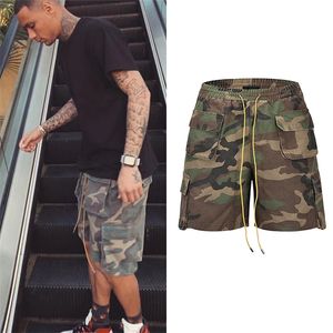 Vintage Camouflage Cargo Shorts Hommes Trois dimensions Tailoring Pocket Army Hip Hop Streetwear All match Casual 220715