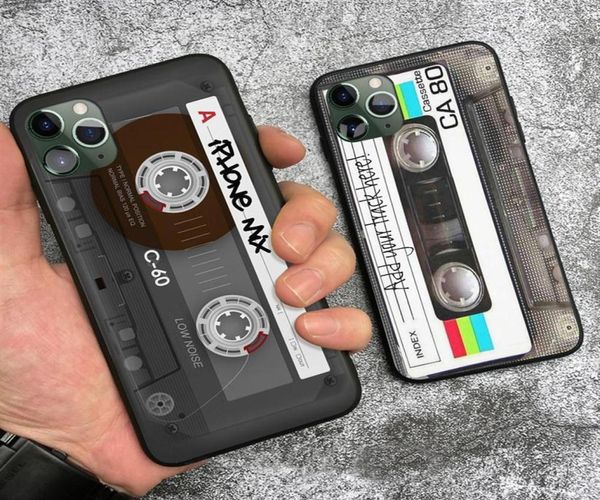 Cassette vintage cassette rétro de style rétro pour iPhone SE 6 6s 7 8 plus x xr xs 11 12 Pro Max Soft Silicone Phone couvercle de couverture du boîtier 28677311959