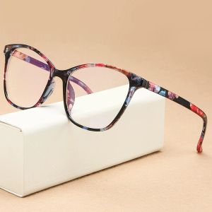 Eyeglasse des yeux de chat vintage Femmes Plastique Lire des verres optiques Cadre pour hommes Hommes Cémières de spectacles transparents