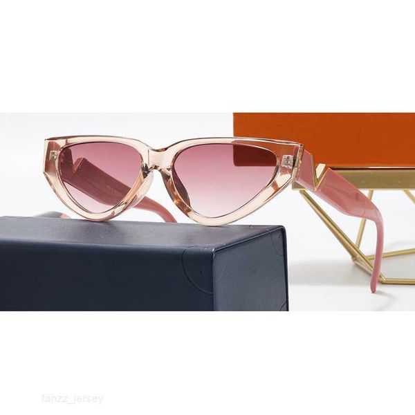 Vintage Cat Eye Gafas de sol Diseñador Mujeres Gafas de sol Polarizadas Protección UV Moda Sin montura completa Rosa Negro Marcos V Anteojos gafas para bueno