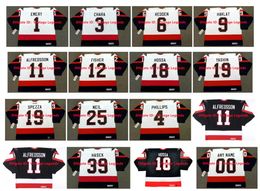 CCM Vintage Daniel Alfredsson Senadores Jersey Ray Emery Marian Hossa Jason Spezza Mike Fisher Alexei Yashin Chris Phillips Dominik HA