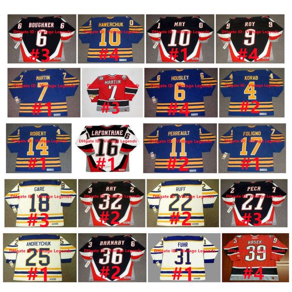 Vintage CCM DANIEL BRIERE Sabres Hockey Jersey DOMINIK HASEK PHIL HOUEY GILBERT PERREAULT MIKE FOLIGNO LINDY RUFF ROB RAY MARTIN raro