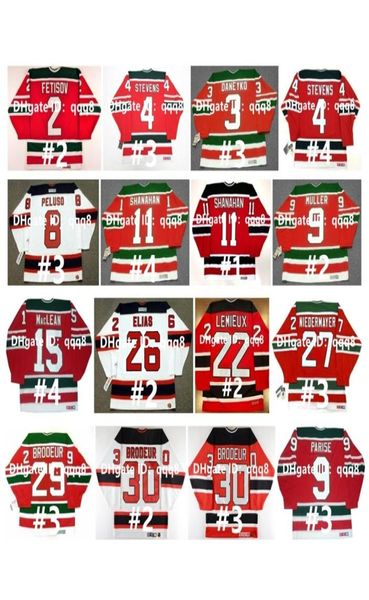 Maillot de hockey CCM vintage KEN DANEYKO SCOTT STEVENS DEVILS SCOTT NIEDERMAYER MARTIN BRODEUR PATRIK ELIAS CLAUDE LEMIEUX VIACHESLAV7711750