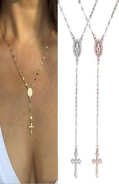 Collier chaîne Vintage Christian Bohême chapelet religieux pendentif collier pour femmes bijoux de charme pendentif en or colliers8139571