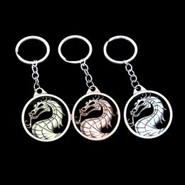 Vintage Charm Game Mortal Kombat Sleutelhanger Cool Dragon Sleutelhangers voor Mannen Metalen Totem Sleutelhangers Huis