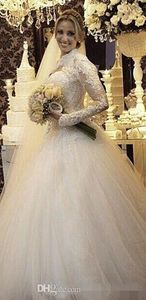 Vintage goedkope sexy lange trouwjurken met jaskapel trein backless parels lente moslim 2018 volledige mouw moeder van de bruid jurken