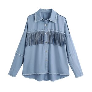 Vintage chic patchwork femmes outwear tops revers mode gland vestes pour dame simple boutonnage streetwear veste fille 210430