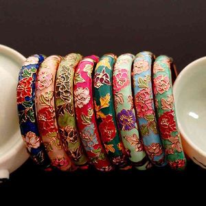 Vintage Chinese Cloisonne Peony Filigree Flower Handicraft Armbanden Sieraden Accessoires Armband