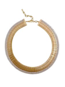 Collier ras du cou Vintage pour femmes, métal or diamants, chaînes exagérées, bijoux de personnalité, colliers de luxe