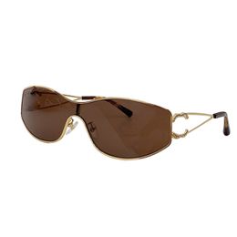 vintage designer zonnebril voor dames dames mode 4073 metalen stijl cat eye zonnebril uv400 beschermende lenzen bruin met goud eenvoudige outdoor bril met doos