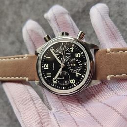 vintage chronograaf herenhorloge horloge 41 mm mechanisch waterdicht automatisch uurwerk grand vader geschenk orologio di lusso311A