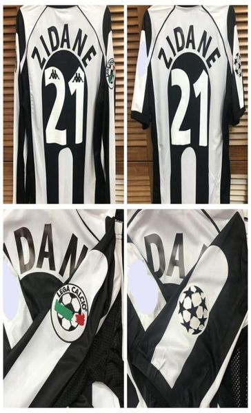 vintage classico ju 9798 casa Maglia Maglia Maniche Lunghe Corte Del Piero Zidane Nome Personalizzato Numero Patch Sponsor2171355