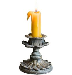 Vintage Classic Pillar Candle Stand bruiloft middelpunt kaarsenhouders cadeau Europees retro Christmas romantisch huisdecor x6t27 T202327000