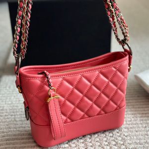 Diseñador de mujer clásico vintage Bag Hobo Bag 20cm Patchwork Patchwork Hardware Envejecido Dos colores Cadena Matelasse Correa de cuero ajustable Cosco de hombro Mano de hombro