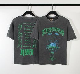 Vintage clásico Bieber diseñador camiseta verano manga corta streetwear cráneo mujeres hombres camiseta camiseta ropa para hombre