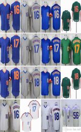 Vintage College Mitchell et Ness Baseball 16 Dwight Gooden Maillots cousus 17 Keith Hernandez 18 Darryl Strawberry 56 Tug McGraw5373025