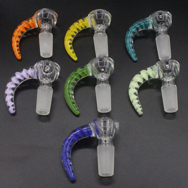 Vintage Colorful Screen Glass Bowl BONG macho 14 mm 18 mm Para Hookah Water Bong pipe tazones para fumar por CNE