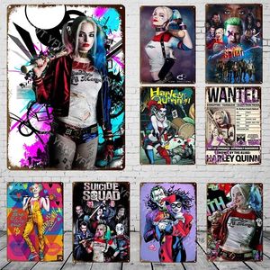 Póster artístico de cómics vintage, placa de metal retro, cartel de chapa de payaso, cueva de hombre personalizada, decoración de habitación de jugador, platos, película Joker, pintura de hierro, 20cmx30cm W01