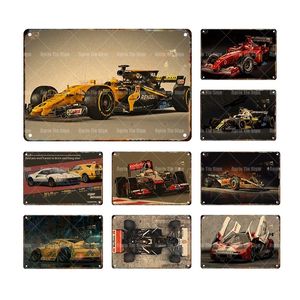 Vintage coole auto racen kunst tin poster metalen borden aangepast ijzeren schilderij plaque decoratieve blikjes borden bar garage bord muur gepersonaliseerde decor maat 30x20cm w02