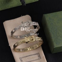 Vintage koperen patroon armbanden armbanden ontwerper 18K vergulde armbanden met doos sets sieraden cadeau