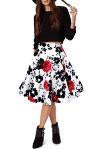 Vintage katoen rok vrouwen sexy mini zomer rok hoge taille floral flare geplooide vrouwen rok goedkoop in voorraad FS0223