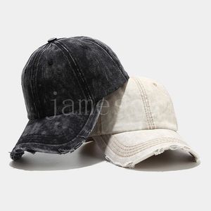 Vintage coton lavé en détresse denim chapeaux personnalisé baseball snapback chapeau sergé plaine sport réglable papa chapeau DF109